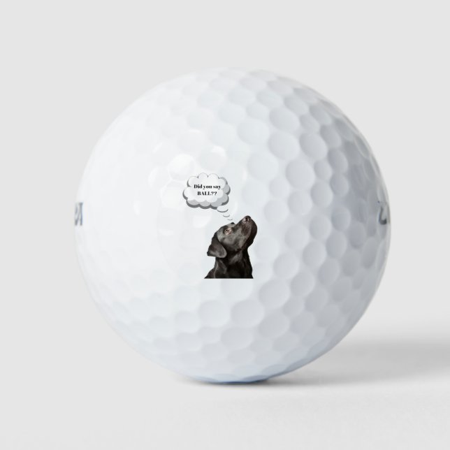 Black Labrador Retriever Meme hast du gesagt Ball? Golfball (Vorderseite)