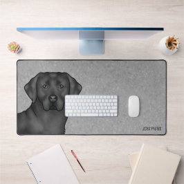 Black Labrador Retriever Niedlich Cartoon Labrador Schreibtischunterlage