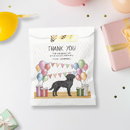 Black Labrador Retriever Pastel Geburtstag Vielen Geschenktütchen