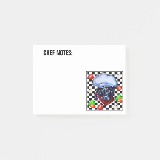 Black Labrador Retriever Post-it Klebezettel (Vorderseite)