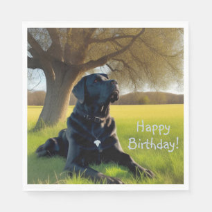 Black Labrador Retriever Serviette
