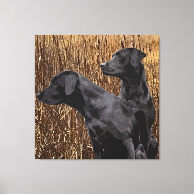 Black Labrador Retriever Wall Décor Leinwanddruck (Vorderseite)