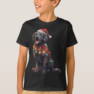 Black Labrador Retriever Weihnachtsmannmütze Chris T-Shirt