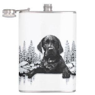Black Labrador Retriever Welppy T - Shirt Throw Pi Flachmann