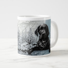 Black Labrador Retriever Welppy T - Shirt Throw Pi Jumbo-Tasse