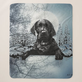 Black Labrador Retriever Welppy T - Shirt Throw Pi Sherpadecke