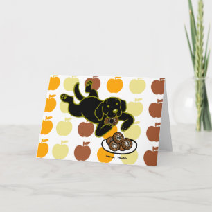 Black Labrador und Doughnut! Karte