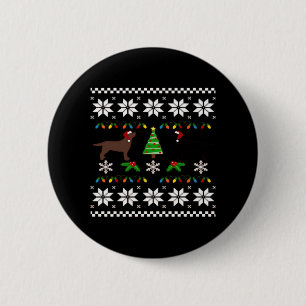 Black Labrador und Schokolade Labrador Happy Chris Button