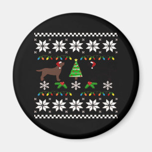 Black Labrador und Schokolade Labrador Happy Chris Magnet