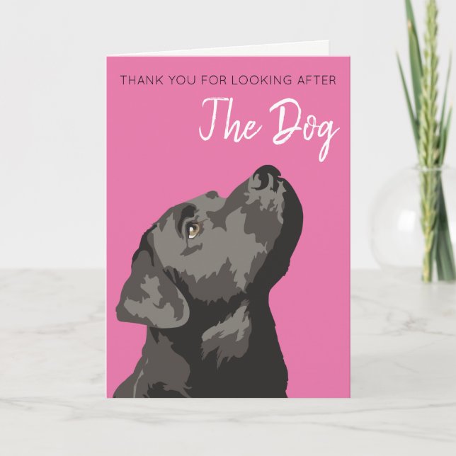 Black Labrador Vielen Dank, dass Sie nach dem Hund Dankeskarte (Vorderseite)
