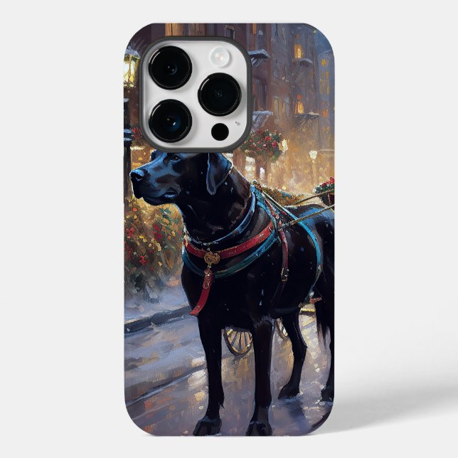 Black Labrador Weihnachten Case-Mate iPhone 14 Pro Hülle (Rückseite)