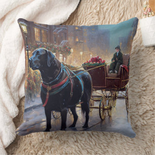 Black Labrador Weihnachten Kissen