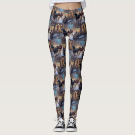 Black Labrador Weihnachten Leggings