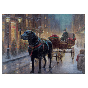 Black Labrador Weihnachten Schneidebrett