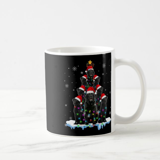 Black Labrador Weihnachtsbaum Lichter Weihnachten  Kaffeetasse (Rechts)