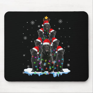Black Labrador Weihnachtsbaum Lichter Weihnachten Mousepad