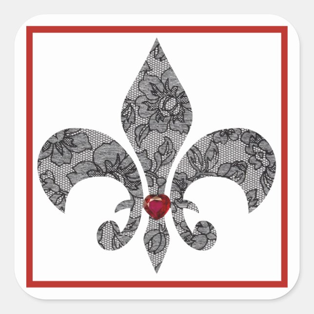 Black Lace 1 Lilie Sticker (Vorderseite)