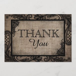 Black Lace Burlap Modern Goth Danke