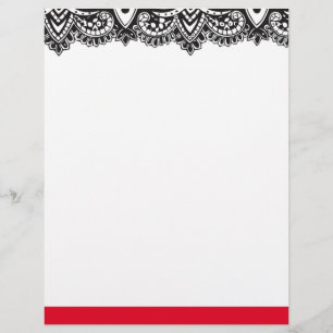 Black Lace Letterhead