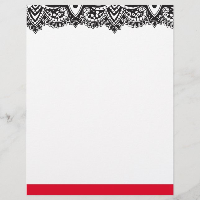 Black Lace Letterhead (Vorderseite)