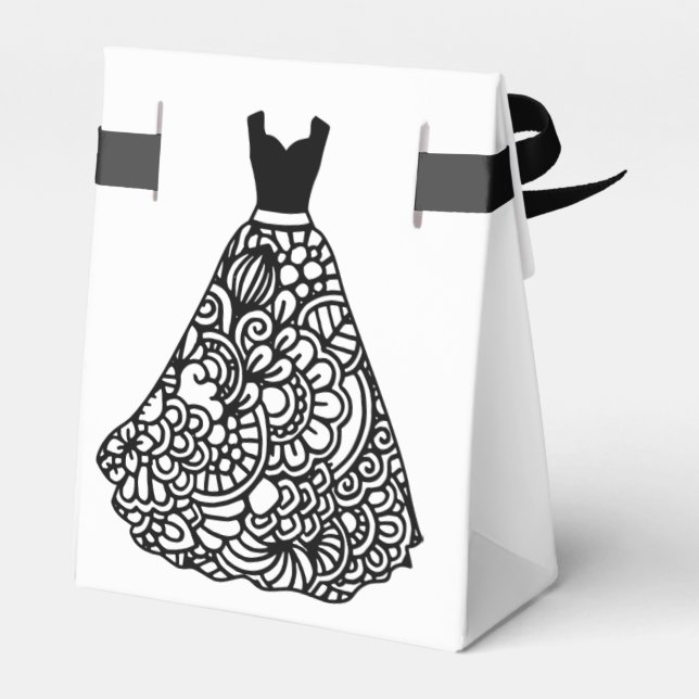Black Lace Wedding Dress Geschenkschachtel (Rückseite)