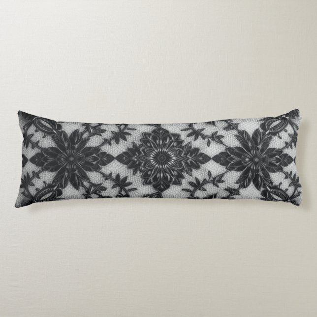 Black Lacework Chic Seitenschläferkissen (Vorderseite)