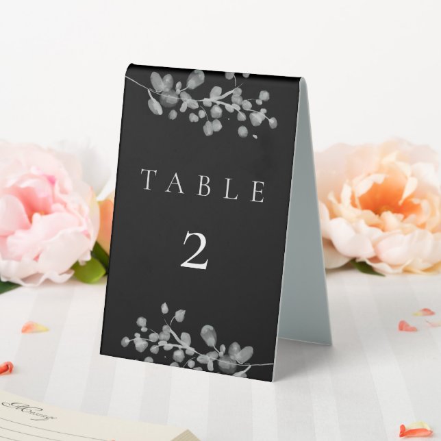 Black Lacquer Wedding Tischnummer Tischaufsteller (In Situ (Hochzeit))