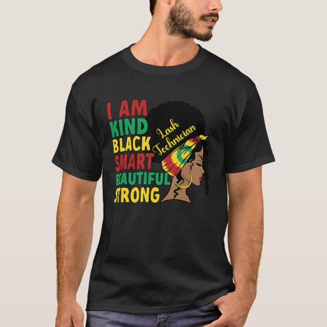 Black Lash Technician American Lash Tech T-Shirt (Vorderseite)