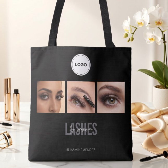 Black Lashes Studio Foto-Collage Elegantes Logo Tasche (Von Creator hochgeladen)