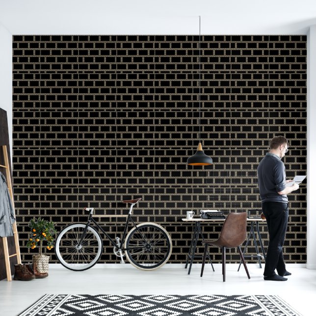 Black Lattice Geo Tapete (Wohnbereich)