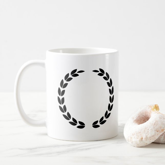Black Laurel Wreath Set Classic Sieg Kaffeetasse (Mit Donut)