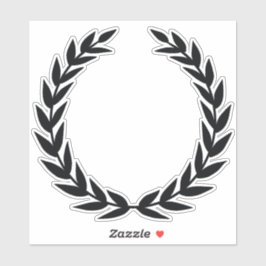 Black Laurel Wreath Sticker