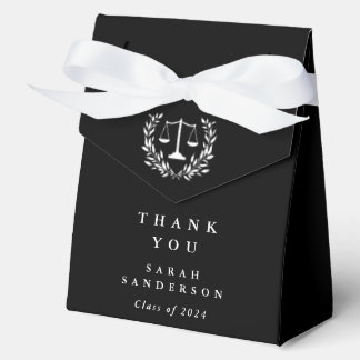 Black Law Scales+Laurel Wreath Graduation Geschenkschachtel