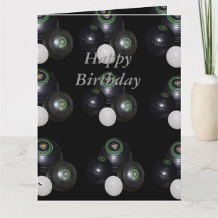 Black Lawn Bowls, Big Happy Birthday Card Karte