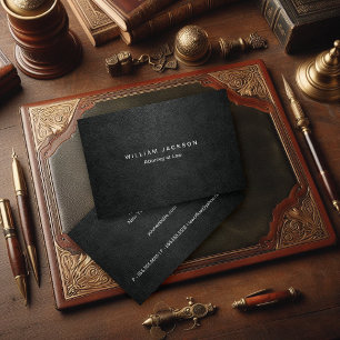 Black Leaather Look Euro Business Card Visitenkarte