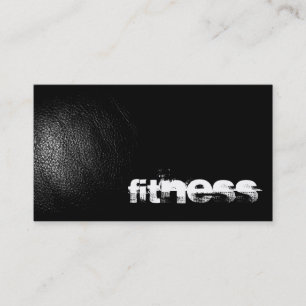 Black Leather Effect Fitness Carte de visite sport