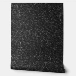 Black Leather Finish Pattern Modern Interior Tapete