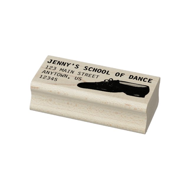 Black Leather Jazz Dance Showstudio Adresse Gummistempel (Stempel)