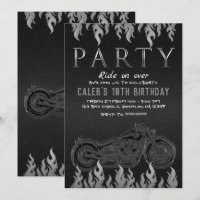 Black Leather Silver Chrome Motorrad-Party