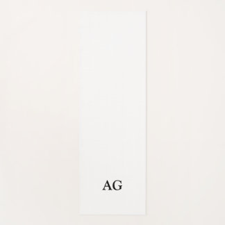 Black Letter Monogrammed Initial Yogamatte