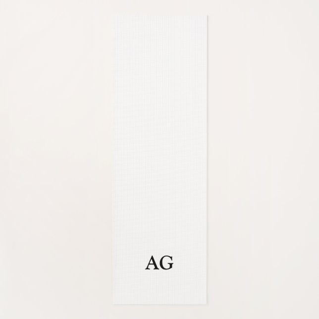 Black Letter Monogrammed Initial Yogamatte (Vorderseite)