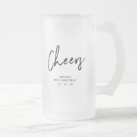 Black Lettering Cheers Adult Birthday Party Gunst