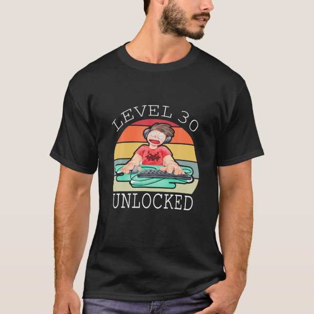 Black Level30 Funny Video Gamer 30T T-Shirt (Vorderseite)