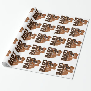 Black Liebe Brown Liebe Geschenkpapier