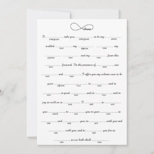 Black Liebe Unfinity Wedding Libs Game