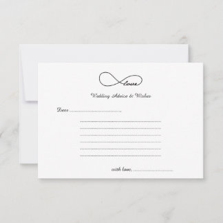 Black Liebe Unfinity Wedding Wishings & Advice Car Hinweiskarte