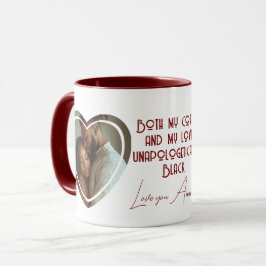Black Liebe Zitat I Custom Heart Shaped Foto Red Tasse
