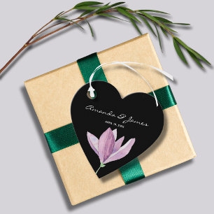 Black Lila Floral Vielen Dank Geschenkanhänger