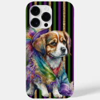 BLACK LILA GREEN GOLD MARDI GRAS PUPPY HUND