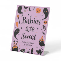 Black & Lila Halloween Baby Dusche Gefallen